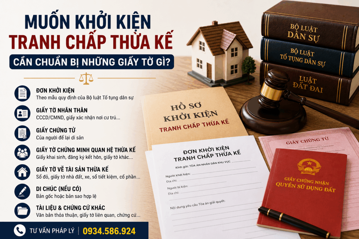 Muốn khởi kiện tranh chấp thừa kế cần chuẩn bị những giấy tờ gì?