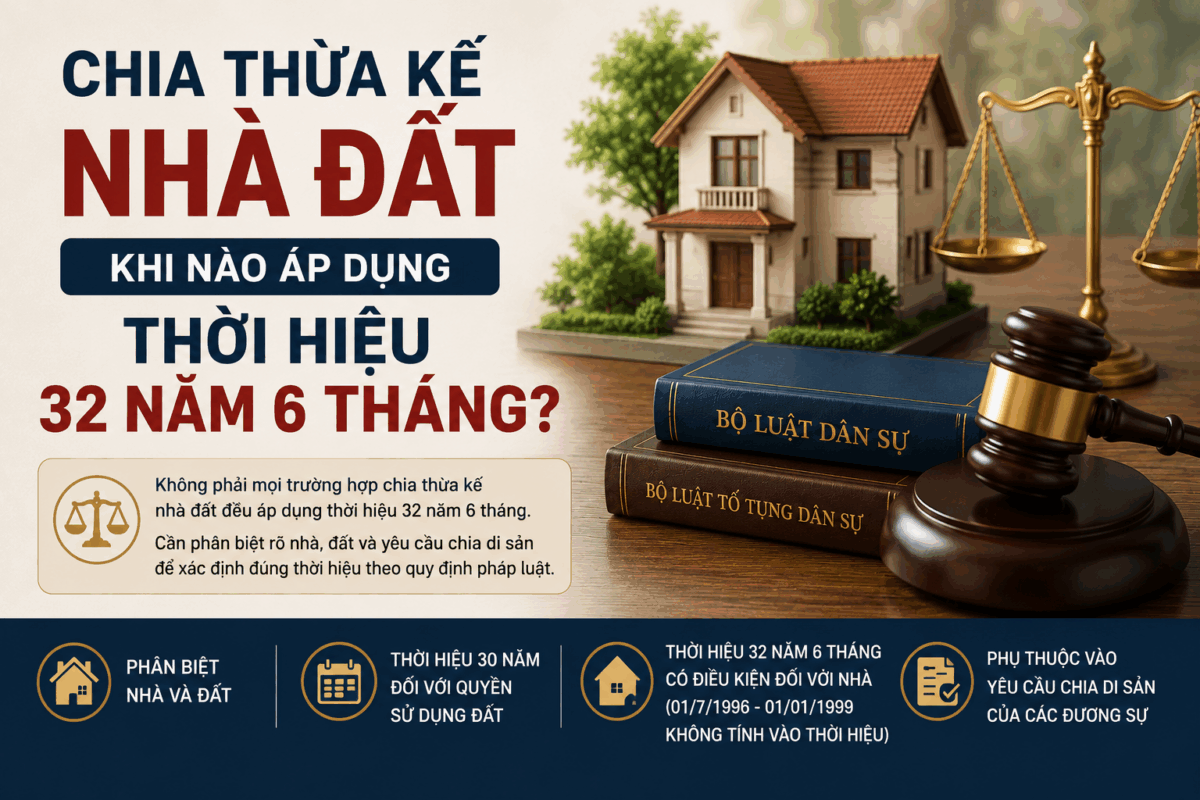 Thời hiệu chia thừa kế nhà đất: Khi nào là 30 năm, khi nào là 32 năm 6 tháng?