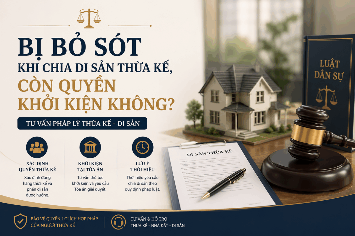 Bị bỏ sót khi chia di sản thừa kế, còn quyền khởi kiện không?