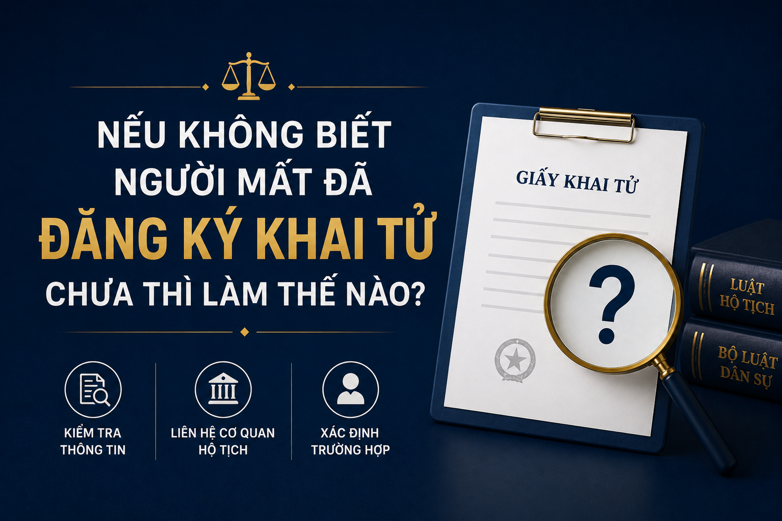 Không biết người mất đã đăng ký khai tử chưa thì phải làm sao?